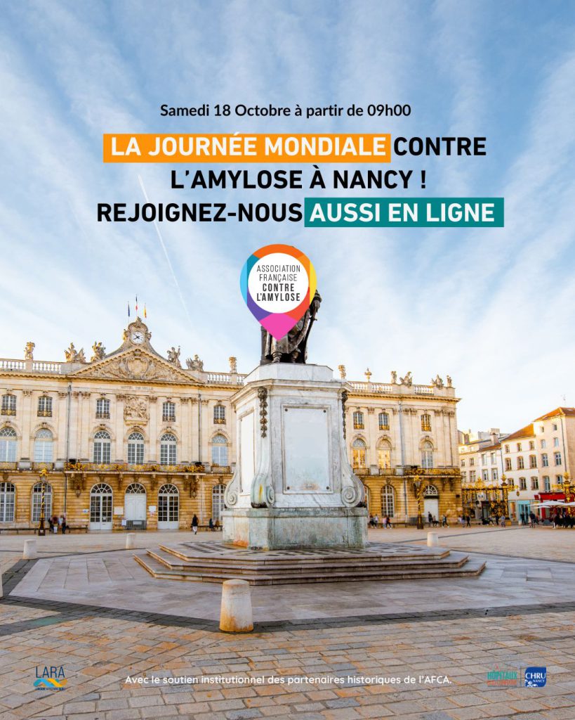 World Amyloidosis Day event poster for Nancy, France